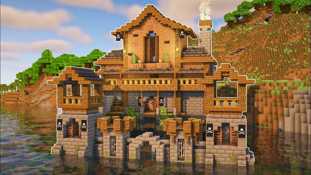minecraft lake house