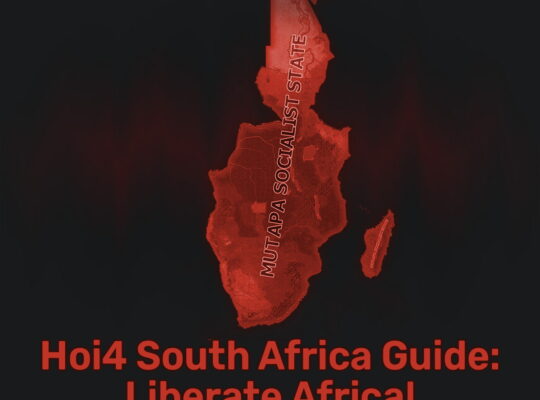Red & black festured image of Hoi4 south africa guide