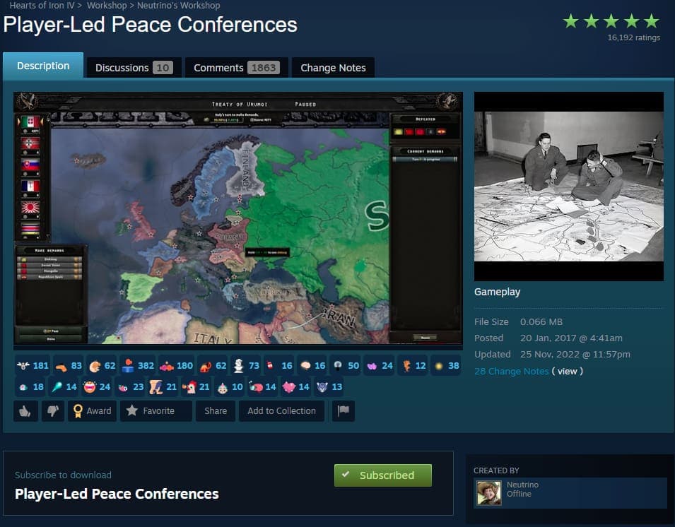 Hoi4 Player Led Peace Conferences
